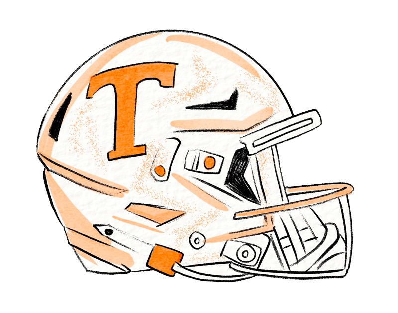 Tennessee Vols Helmet Illustration